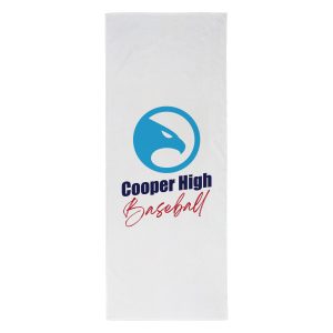 30in x 60in  Velour Beach Towel - White