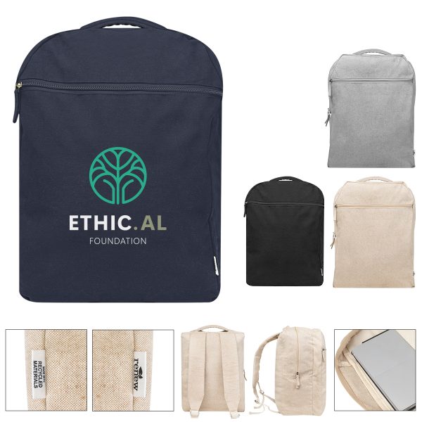 Arden Recycled Cotton Backpack - EmBroidered