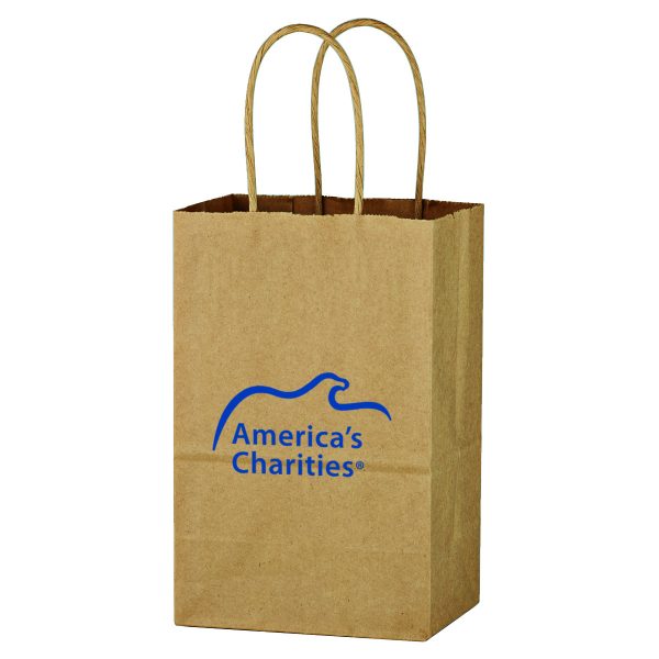 Kraft Paper Brown Shopping Bag - 5-1/4in x 8-1/4in