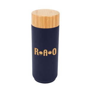 16 Oz. Stainless Steel Lexington Bottle With Bamboo Lid