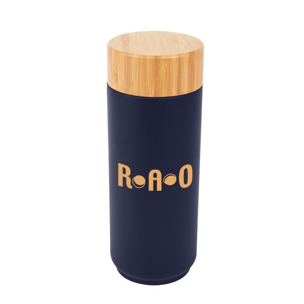 16 Oz. Stainless Steel Lexington Bottle With Bamboo Lid