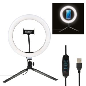 10in LED Ring Light With Phone Holder