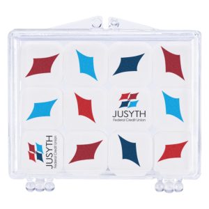 Clear Plastic Case with Printed Mints